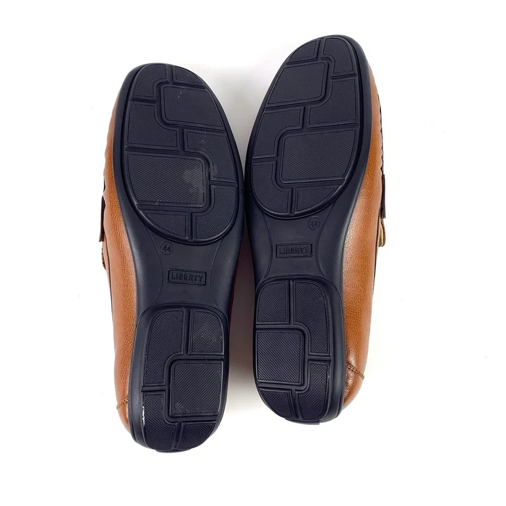 Fortune by Liberty Penny Loafers Mens Sz 11 US 44 Euro Cognac Leather Upper READ